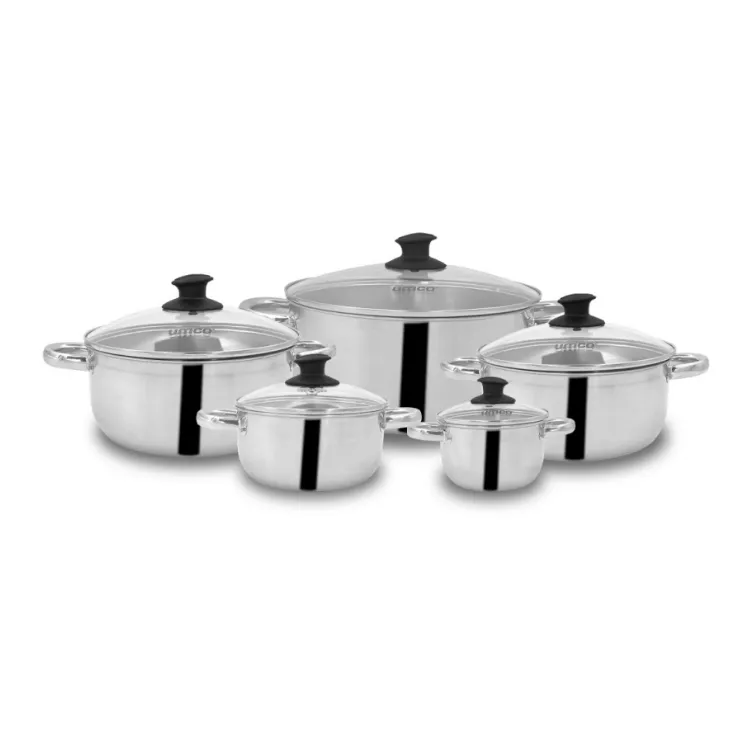 Umco Set Calderos Acero Inoxidable 10 Piezas