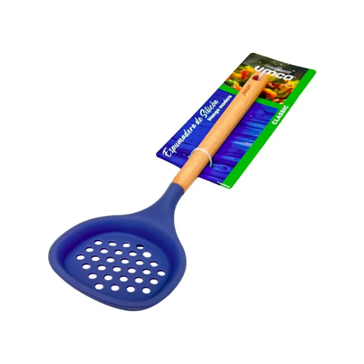 Umco Espumadera De Silicon Mango De Madera