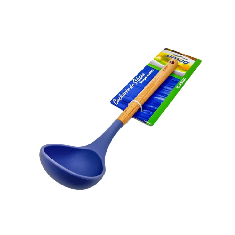 [UM.9484] Umco Cucharón De Silicón Mango De Madera