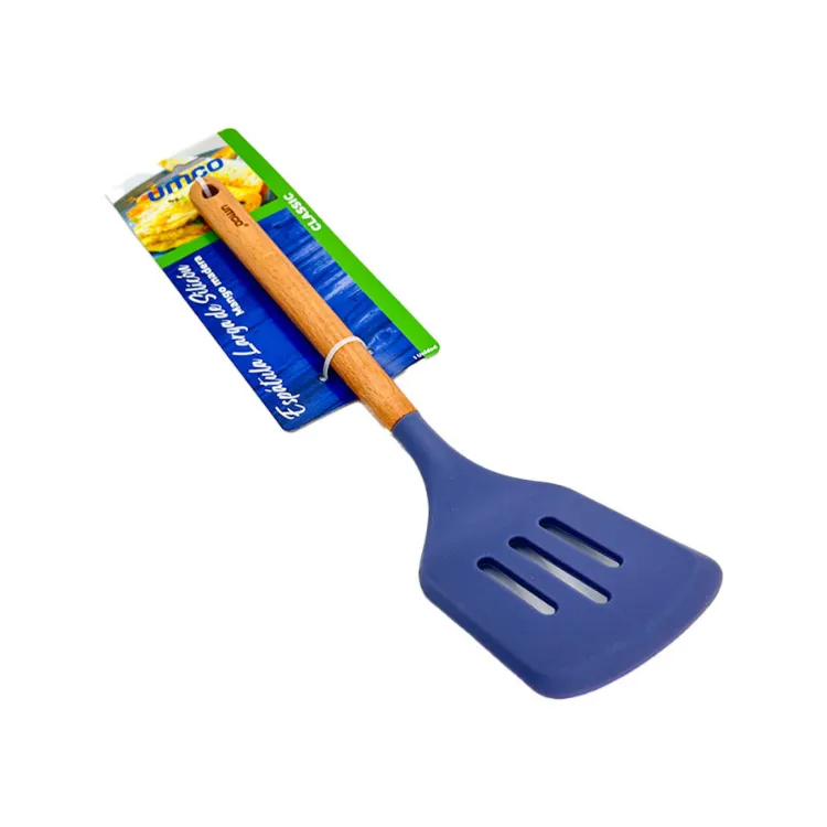 [UM.9486] Umco Espátula Larga De Silicón Mango de Madera
