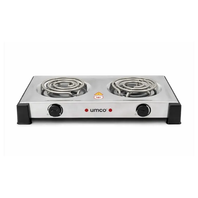 [7861026955070] Umco Hornilla Electrica 2H Inoxidable Práctica 1500w