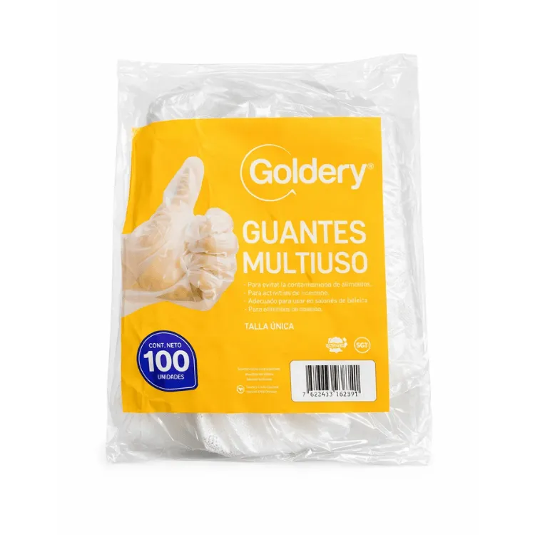 Goldery Guantes De Pollo Multiusos x100 Unidades 