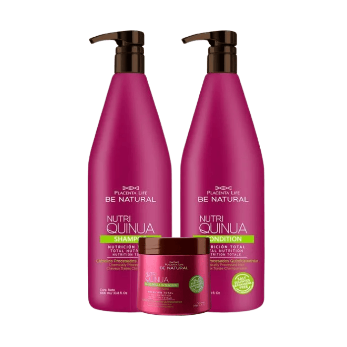 [7756719029315] Pack Promo Be Natural Nutri Quinua Shampoo + Acondicionador 1L + Tratamiento 350ml 