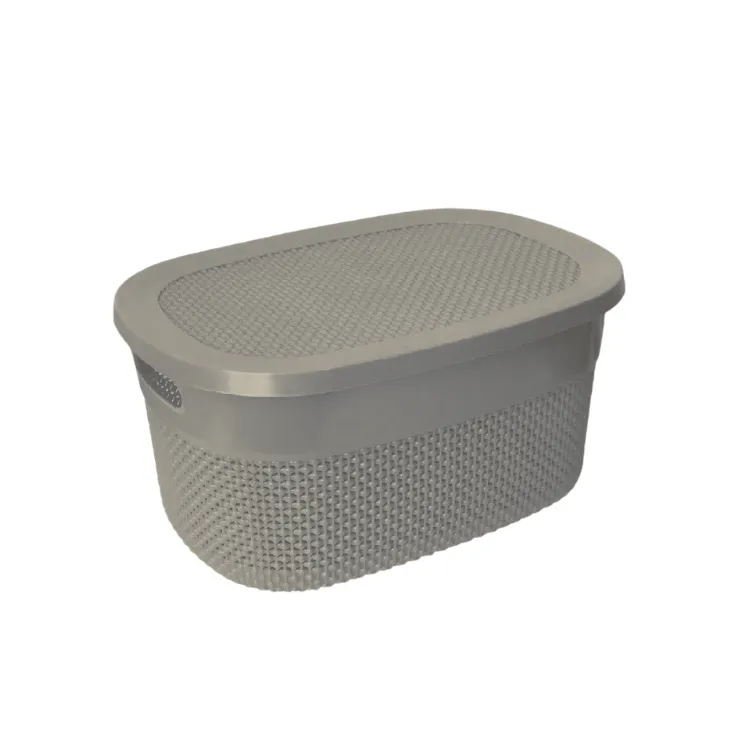 Canastilla Vitta C/tapa 22L Gris Oscuro