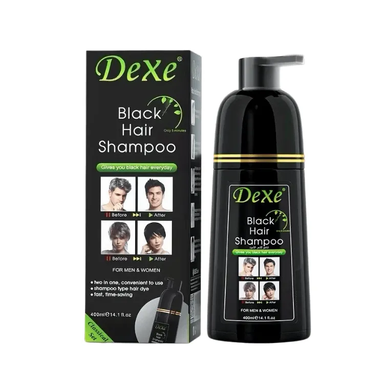 Dexe Shampoo Cubre Canas Negro 400ml