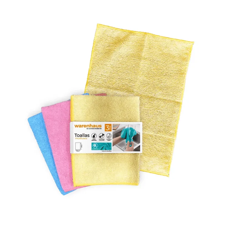 [WR.M35477] Set 3 Pcs Limpiones 30x40cm Surtido Colores