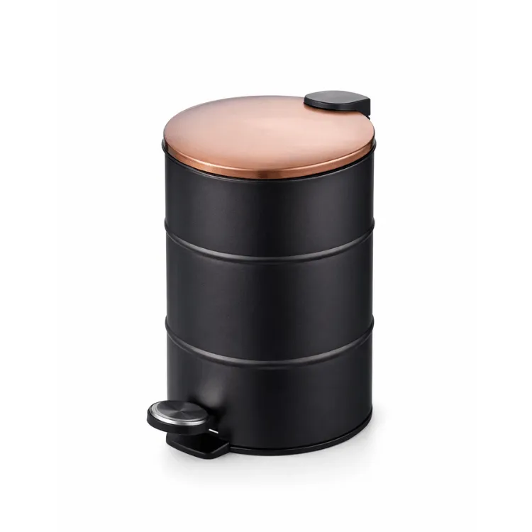 [57AMJ0Q] Basurero 5L Negro/Cromado 962283