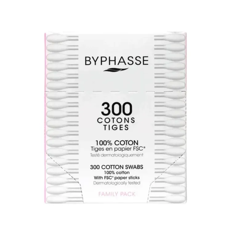 Byphasse Bastoncillos/Hisopo 100% Algodón x300 Unidades