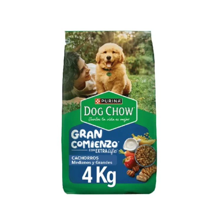 Dog Chow 4Kg Cachorros Mediano-Grandes