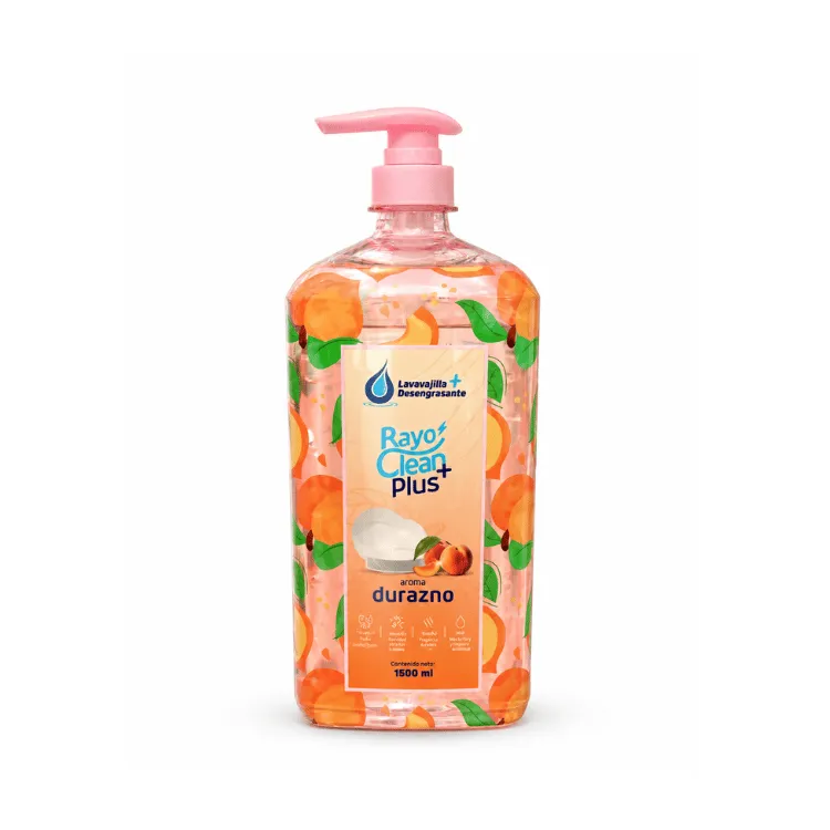 [7861227464494] Rayo Clean Lavavajilla Liquido Durazno 1500ml