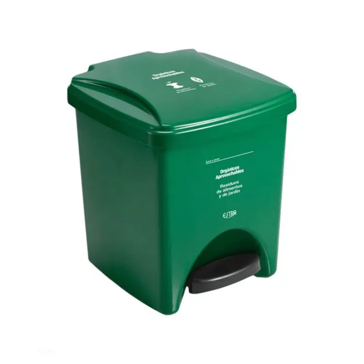 Estra Papelera Pedal 20L Verde Organicos (4-1054342)