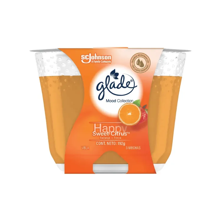 Glade Vela 192g 3 Mechas Naranja + Fresa